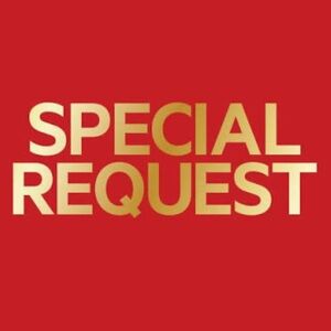 Special Request Red and Gold Sign